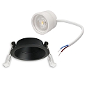 ISOLED Proyector empotrado BACK68 giratorio IP20, negro regulable