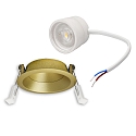 ISOLED Proyector empotrado BACK68 giratorio IP20, dorado regulable