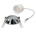 ISOLED Proyector empotrado BACK68 giratorio IP20, cromo regulable