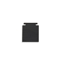 ISOLED Tapa final TRACK48 FLAT H25 2 piezas, con tapa, negro