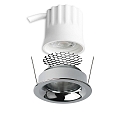 ISOLED recessed spotlight BACK32 round, set back IP20, chrome dimmable