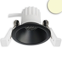 Proyector empotrado BACK45 redondo, retroceder IP20, negro regulable