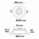 Proyector empotrado VARIO-68 con sensor IP65, blanco 