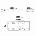 Luminaria de techo POWER SWITCH 120x20 IP40, blanco regulable