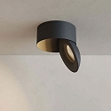 ISOLED surface luminaire SPHERE IP54, black dimmable