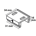 ISOLED 3-phase CLASSIC - mounting bracket for tracks, surface mount, aluminium (1 pc.)