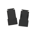 Tapa final TRACK48 FLAT H25 2 piezas, con tapa, negro