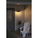 Konstsmide Luminaria de pared VEGA MINI E27 IP44, negro regulable