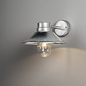 Konstsmide Luminaria de pared para exteriores VEGA con pantalla E27 IP54, cincado regulable