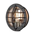 Luminaria de pared para exteriores ODEN con enchufe E27 IP23, �palo, negro