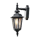 Konstsmide Luminaria de pared para exteriores PALLAS abajo, pequeño E27 IP23, color humo, negro
