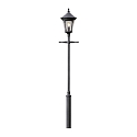 Cabezal de la luminaria VIRGO de 1 llama E27 IP23, color humo, negro