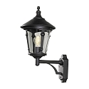 Luminaria de pared para exteriores VIRGO arriba E27 IP23, color humo, negro