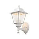 Konstsmide Luminaria de pared para exteriores SMALL de 1 llama, peque�o E27 IP23, transparente, blanco