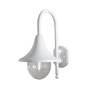 Luminaria de pared para exteriores BARI E27 IP44, transparente, blanco