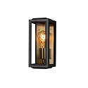 Luminaria de pared para exteriores CARPI E27 IP44, lat�n, negro regulable