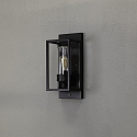 Konstsmide Luminaria de pared para exteriores TRANI con sensor E27 IP44, negro regulable