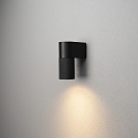 Konstsmide Luminaria de pared para exteriores TEMI abajo, cil�ndrico GU10 IP54, negro regulable
