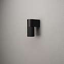 Konstsmide Luminaria de pared para exteriores TEMI abajo, cil�ndrico GU10 IP54, negro regulable