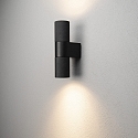 Konstsmide Luminaria de pared para exteriores TEMI Arriba-Abajo, cil�ndrico GU10 IP54, negro regulable