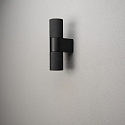 Konstsmide Luminaria de pared para exteriores TEMI Arriba-Abajo, cil�ndrico GU10 IP54, negro regulable