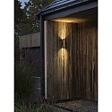 Konstsmide Luminaria de pared para exteriores TEMI Arriba-Abajo, cil�ndrico GU10 IP54, dorado regulable