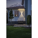 Konstsmide Luminaria de pared para exteriores CHIERI Arriba-Abajo IP54, transparente, blanco
