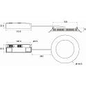 Rutec Luminaria empotrable para techos TALAN XXS redondo, rígido IP44, recubrimiento con polvo, blanco