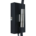 anne light & home Luminaria de pared FJORGARD con brazo articulado, ajustable E27 IP20, negro mate