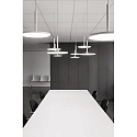 LEDS C4 pendant luminaire NET LED IP20, opal, white