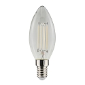 Filamento luminoso en forma de vela WHITE C35 E14 4,5W 470lm 4000K 320� CRI 80-89 