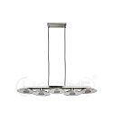 Luminaria colgante NIKKI de 5 llamas, regulable GU10, gris plateado regulable
