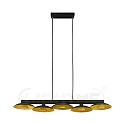 Luminaria colgante GOLDINO de 5 llamas, regulable GU10, dorado regulable