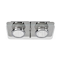 Luminaria de techo CHROMIA de 2 llamas, regulable GU10, cromo, sat�n regulable