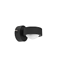 Luminaria de pared directa GX53 IP20, satinado, negro mate
