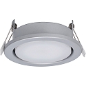 Luminaria empotrable MEGATRON PLANEX GX53 IP20, plata, barnizado