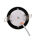 nobil� recessed downlight LED PANEL FLAT 85 R SCCT MP round, CCT Switch, switchable, multipower IP44, black 