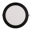 Downlight empotrable LED PANEL FLAT 225 R SCCT DIM C plano, r�gido IP44, negro regulable