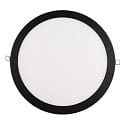 Downlight empotrable LED PANEL FLAT 300 R SCCT MP redondo, CCT Switch, conmutable, multipower IP44, negro 