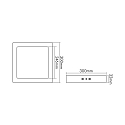 nobil� LED panel 300 Q square, UGR < 19, suitable for VDU workstation, dimmable 12W 1000lm 4000K CRI 80