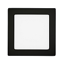 Downlight de superficie LED PANEL FLAT 170 Q SCCT DIM angular, CCT Switch IP44, negro regulable