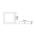 nobil� Downlight de superficie LED PANEL FLAT 300 Q SCCT MP angular, CCT Switch, conmutable, multipower IP44, blanco 