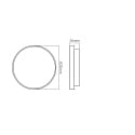 surface luminaire WD 400 R MP SENSOR RF with sensor, CCT Switch, radio controllable, switchable, multipower IP44, white 