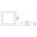 nobil� LED panel 300 Q square, dimmable 20W 2250lm 4000K CRI 80