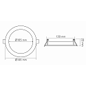 nobil� Downlight empotrable LED PANEL FLAT 105 R 350MA IP44 redondo, sin fuente de alimentaci�n IP44, blanco regulable
