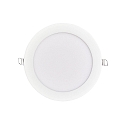 Downlight empotrable LED PANEL FLAT 130 R SCCT 350MA OPAL redondo, CCT Switch, sin fuente de alimentaci�n IP20, negro regulable