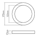 nobil� Panel de LED 170R IP44 SCCT redondo, 12W 520-1050lm 3000/4000/6000K