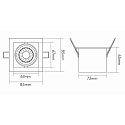 nobil� Luz downlight MINI KARDAN E1 de 1 llama, giratorio, regulable tit�n