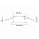 nobil� Recessed spot DOWNLIGHT C 3860, � 5.5cm, fixed optics, brushed brass