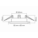 nobil� Recessed spot DOWNLIGHT D 3830 Q, square, 8.5 x 8.5cm, swiveling, matt white
